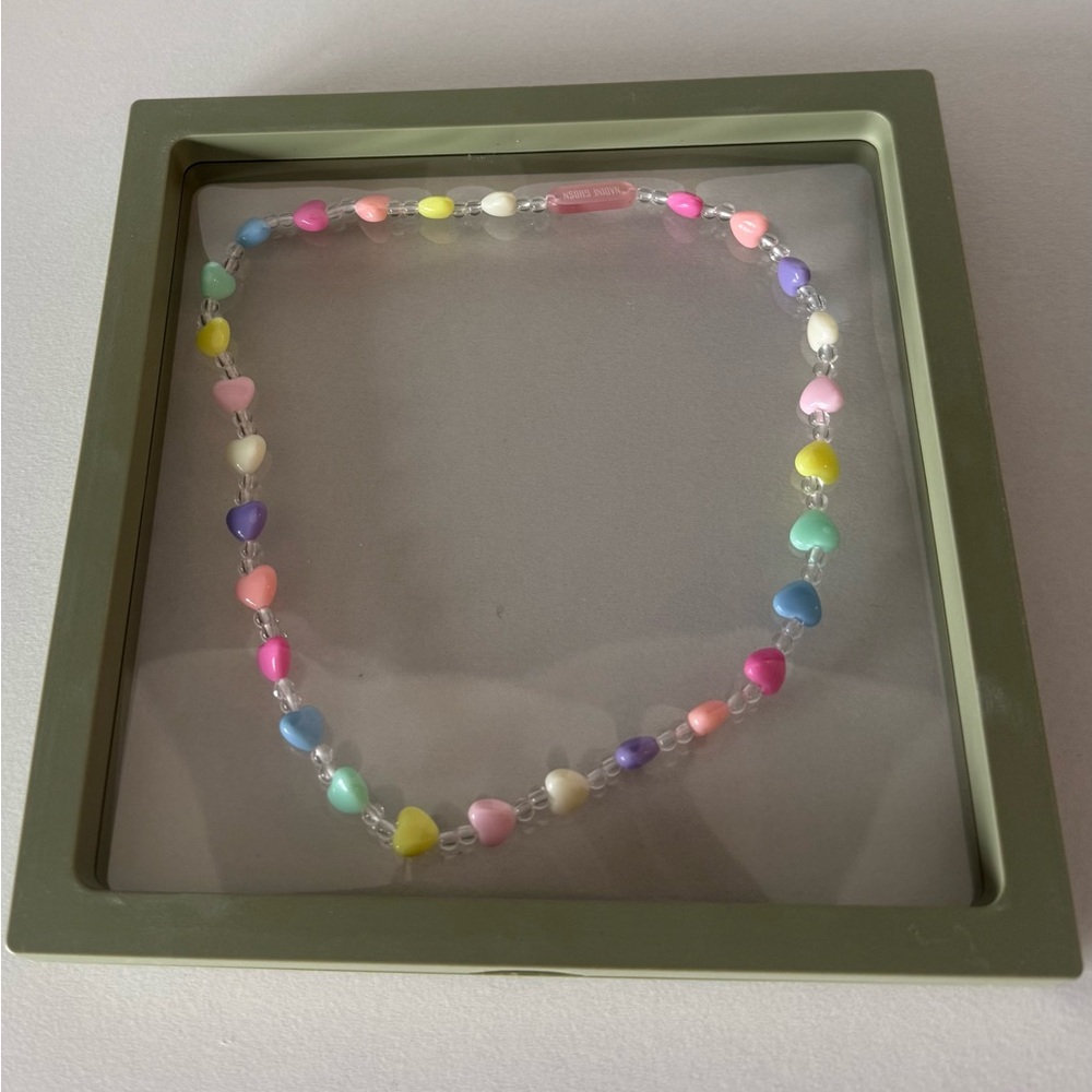 Nadine Ghosn limited edition: Pastel Heart Bead Choker Necklace